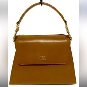 Valentino Garavani kelly leather camel bag handbag